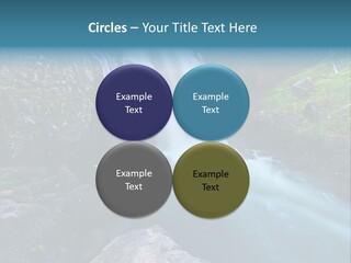 A Waterfall With Blue Water In The Middle Of A Forest PowerPoint Template