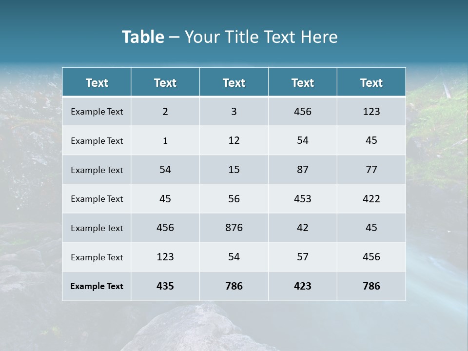 A Waterfall With Blue Water In The Middle Of A Forest PowerPoint Template