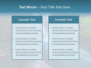 A Waterfall With Blue Water In The Middle Of A Forest PowerPoint Template