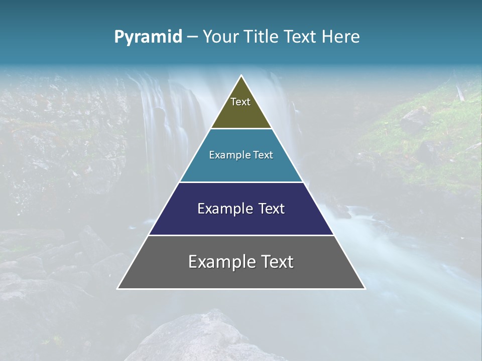 A Waterfall With Blue Water In The Middle Of A Forest PowerPoint Template