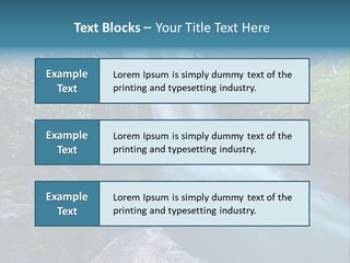A Waterfall With Blue Water In The Middle Of A Forest PowerPoint Template