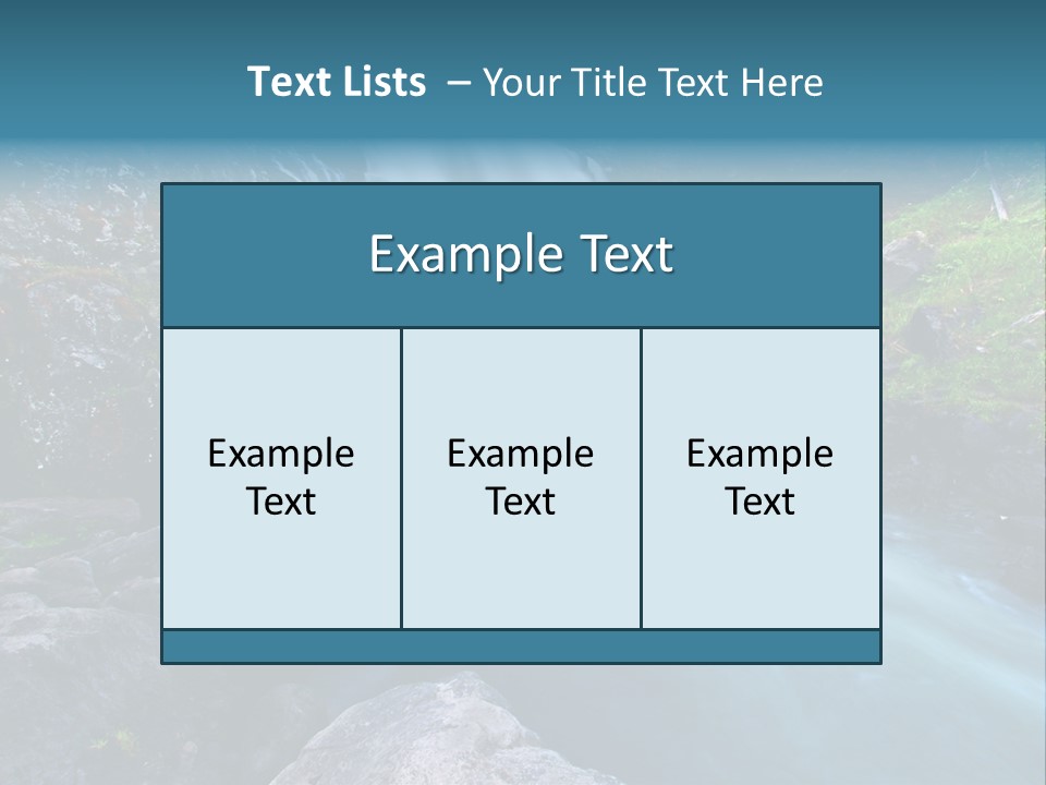 A Waterfall With Blue Water In The Middle Of A Forest PowerPoint Template