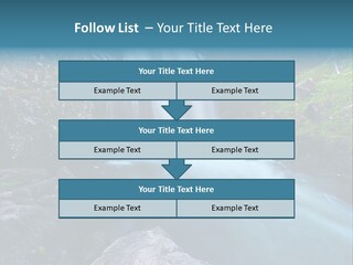 A Waterfall With Blue Water In The Middle Of A Forest PowerPoint Template