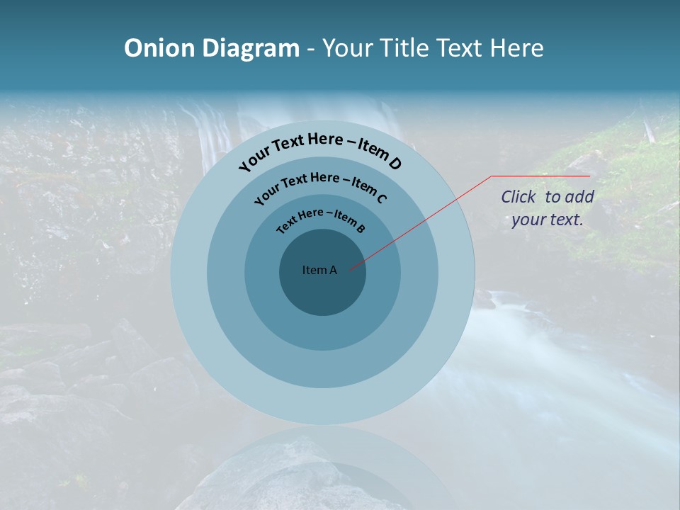 A Waterfall With Blue Water In The Middle Of A Forest PowerPoint Template