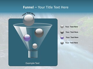 A Waterfall With Blue Water In The Middle Of A Forest PowerPoint Template