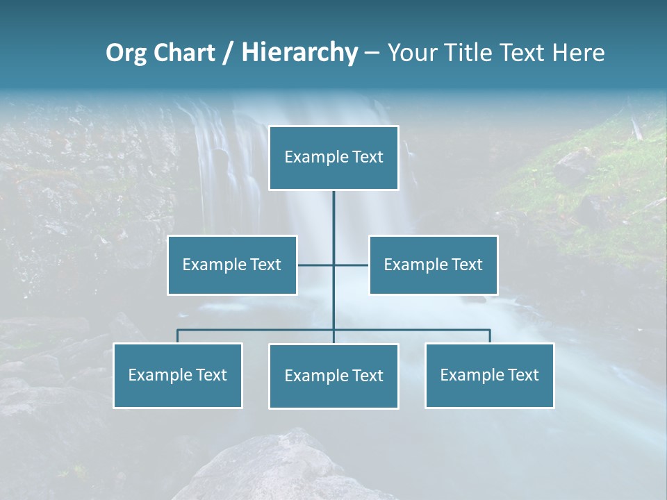 A Waterfall With Blue Water In The Middle Of A Forest PowerPoint Template