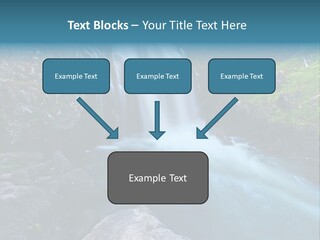 A Waterfall With Blue Water In The Middle Of A Forest PowerPoint Template