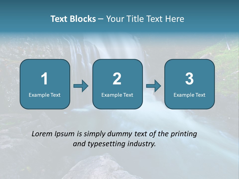 A Waterfall With Blue Water In The Middle Of A Forest PowerPoint Template