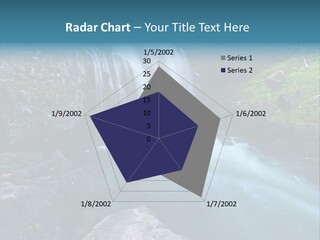 A Waterfall With Blue Water In The Middle Of A Forest PowerPoint Template