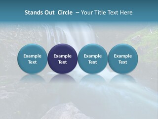 A Waterfall With Blue Water In The Middle Of A Forest PowerPoint Template