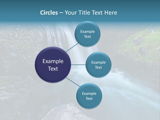 A Waterfall With Blue Water In The Middle Of A Forest PowerPoint Template