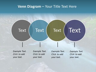 A Waterfall With Blue Water In The Middle Of A Forest PowerPoint Template