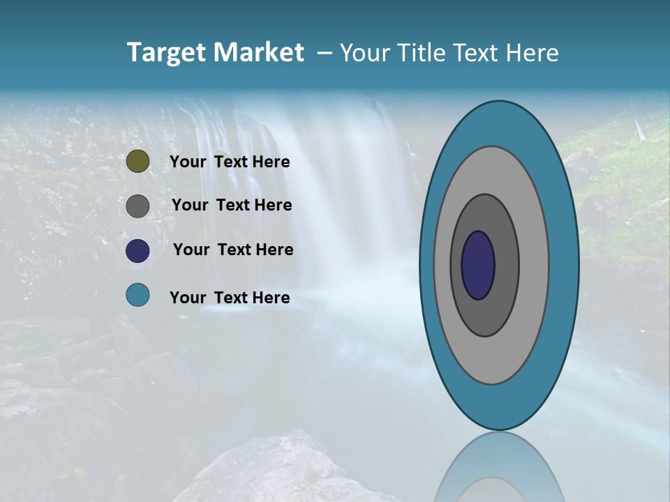 A Waterfall With Blue Water In The Middle Of A Forest PowerPoint Template