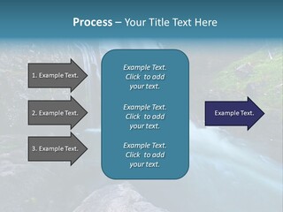 A Waterfall With Blue Water In The Middle Of A Forest PowerPoint Template