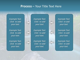 A Waterfall With Blue Water In The Middle Of A Forest PowerPoint Template