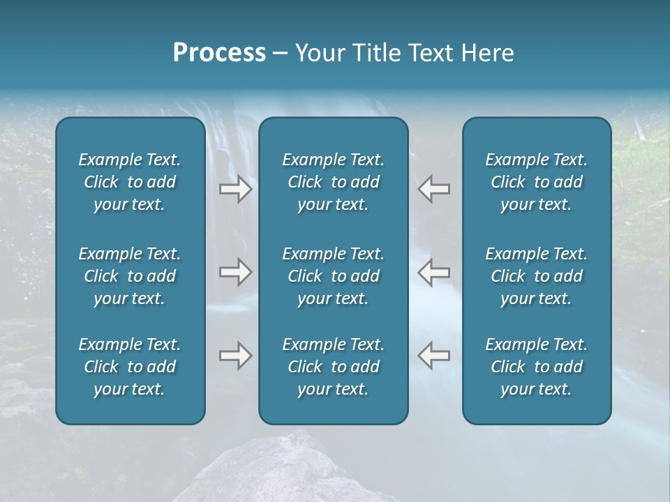 A Waterfall With Blue Water In The Middle Of A Forest PowerPoint Template