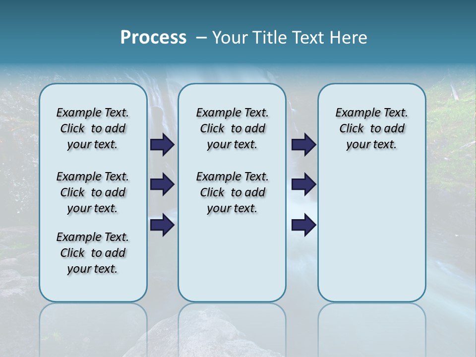 A Waterfall With Blue Water In The Middle Of A Forest PowerPoint Template