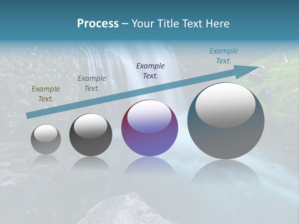 A Waterfall With Blue Water In The Middle Of A Forest PowerPoint Template