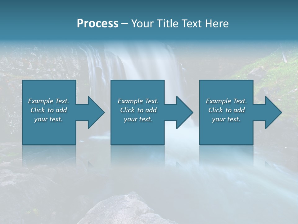 A Waterfall With Blue Water In The Middle Of A Forest PowerPoint Template