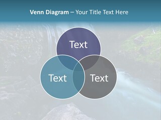 A Waterfall With Blue Water In The Middle Of A Forest PowerPoint Template