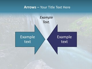 A Waterfall With Blue Water In The Middle Of A Forest PowerPoint Template