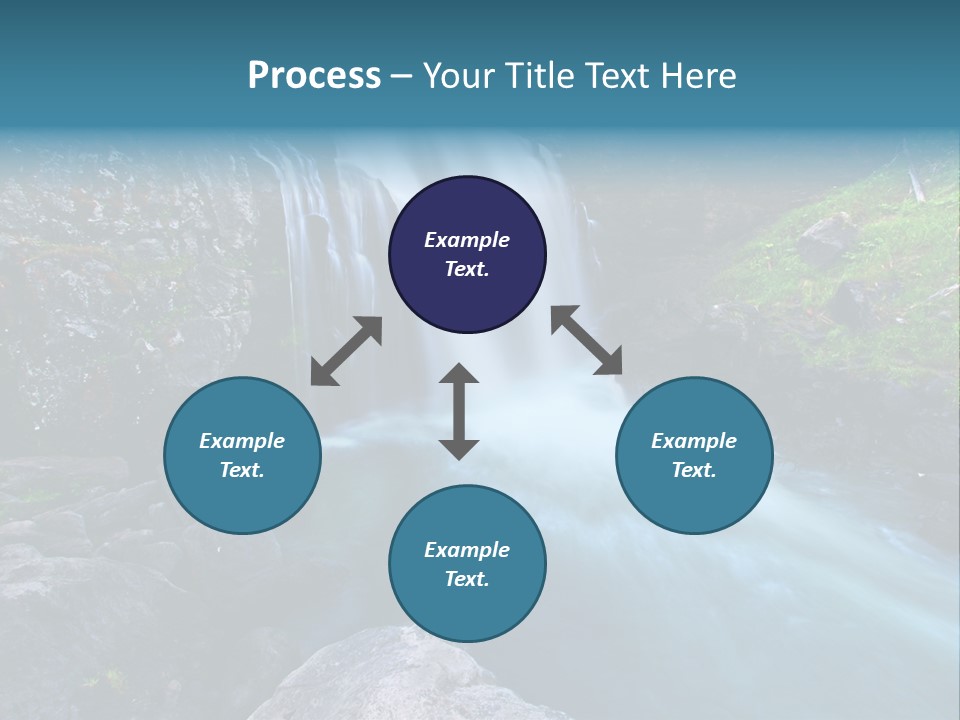 A Waterfall With Blue Water In The Middle Of A Forest PowerPoint Template