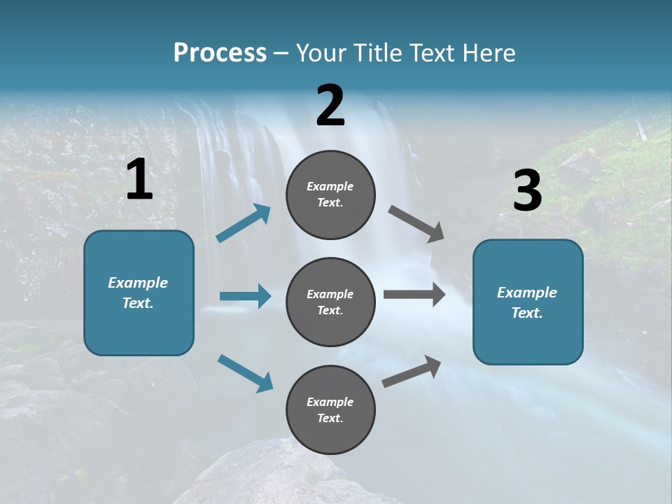 A Waterfall With Blue Water In The Middle Of A Forest PowerPoint Template
