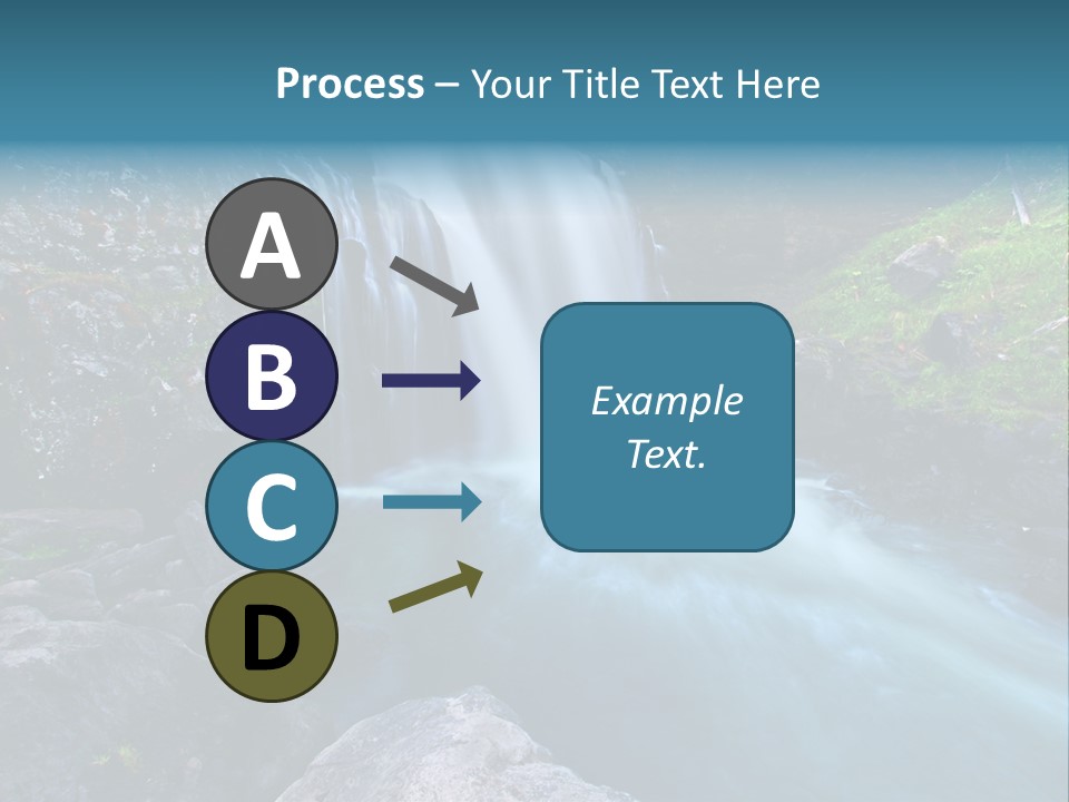 A Waterfall With Blue Water In The Middle Of A Forest PowerPoint Template