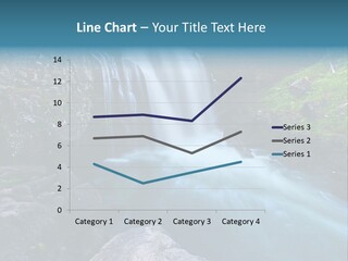 A Waterfall With Blue Water In The Middle Of A Forest PowerPoint Template