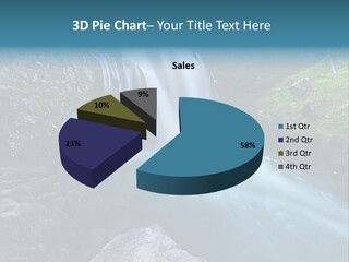 A Waterfall With Blue Water In The Middle Of A Forest PowerPoint Template