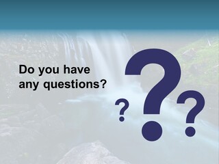 A Waterfall With Blue Water In The Middle Of A Forest PowerPoint Template