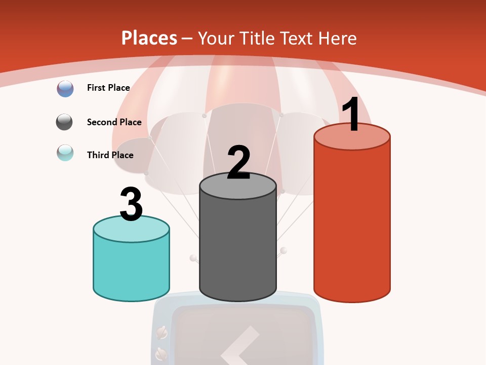 A Television With A Parachute On Top Of It PowerPoint Template