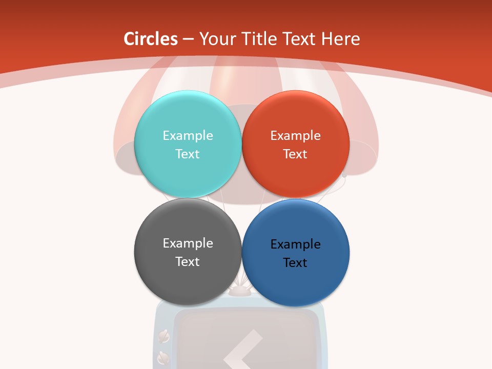 A Television With A Parachute On Top Of It PowerPoint Template