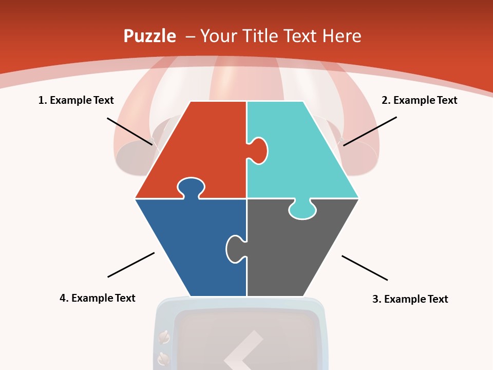 A Television With A Parachute On Top Of It PowerPoint Template