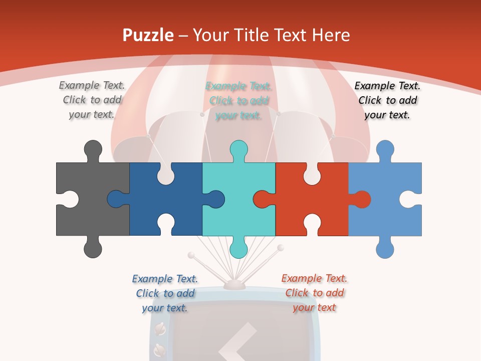 A Television With A Parachute On Top Of It PowerPoint Template