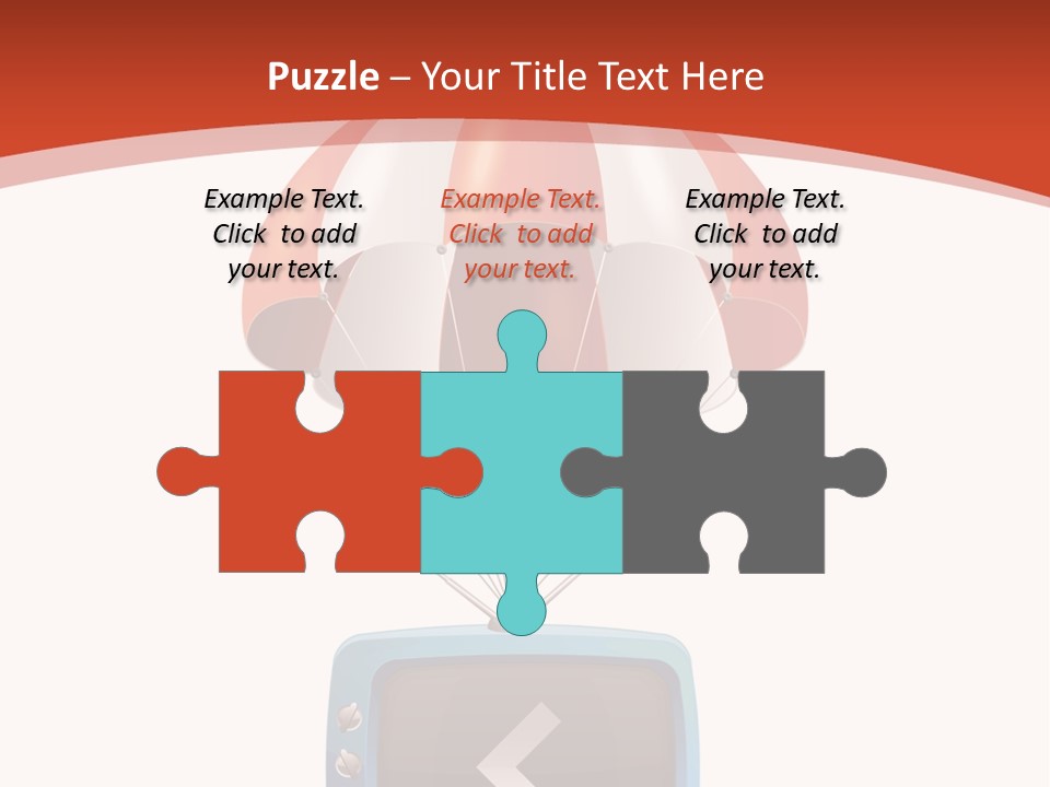 A Television With A Parachute On Top Of It PowerPoint Template