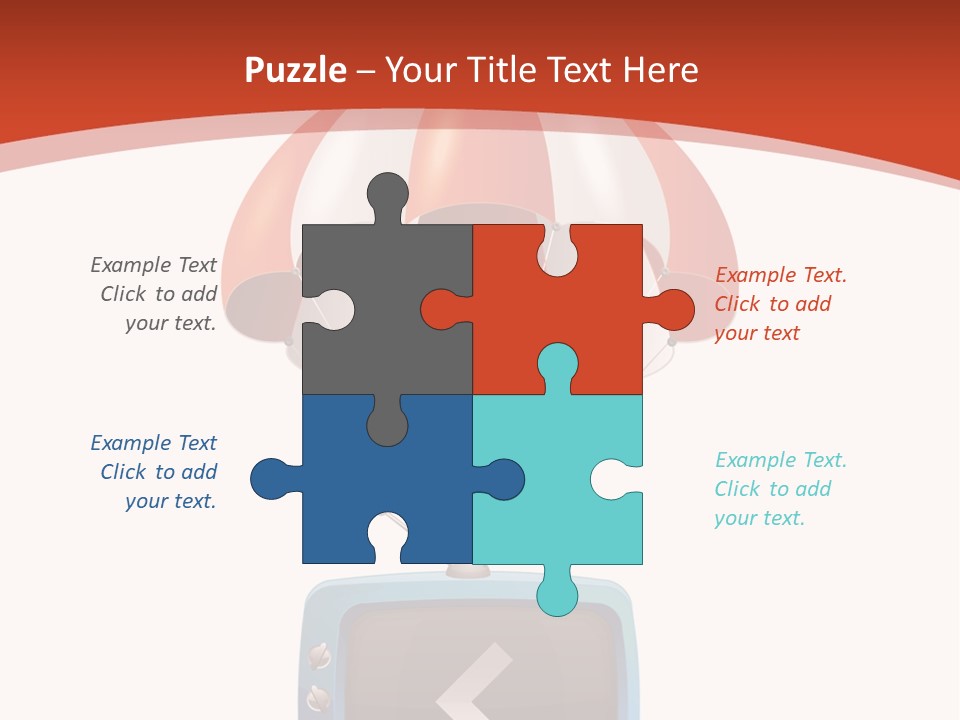 A Television With A Parachute On Top Of It PowerPoint Template