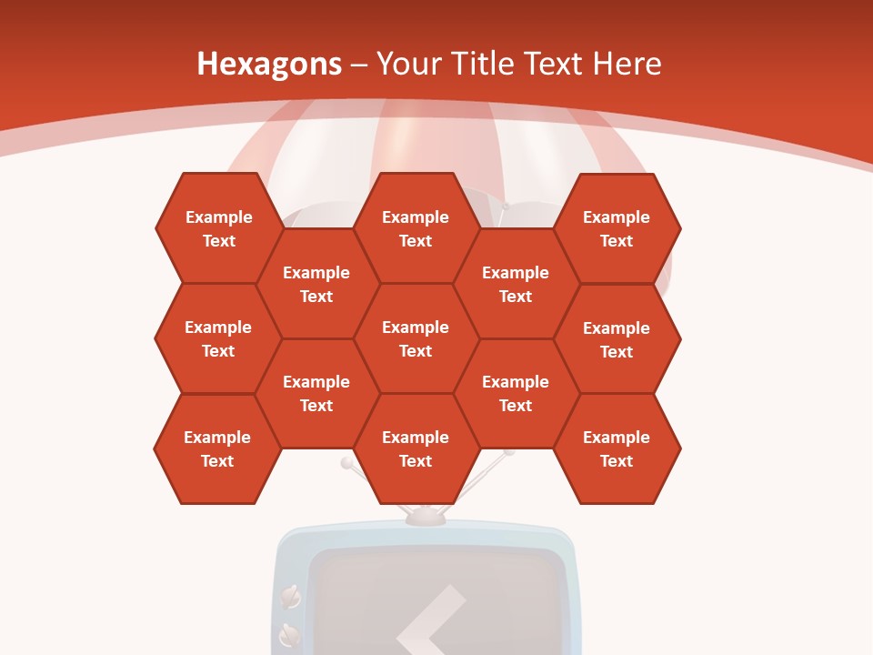 A Television With A Parachute On Top Of It PowerPoint Template