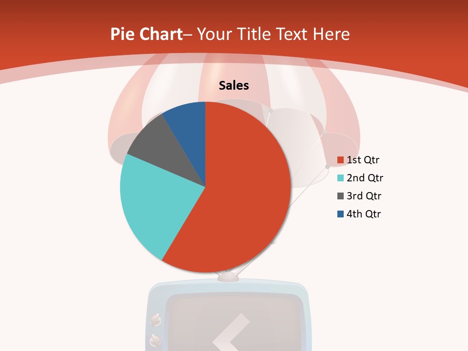 A Television With A Parachute On Top Of It PowerPoint Template