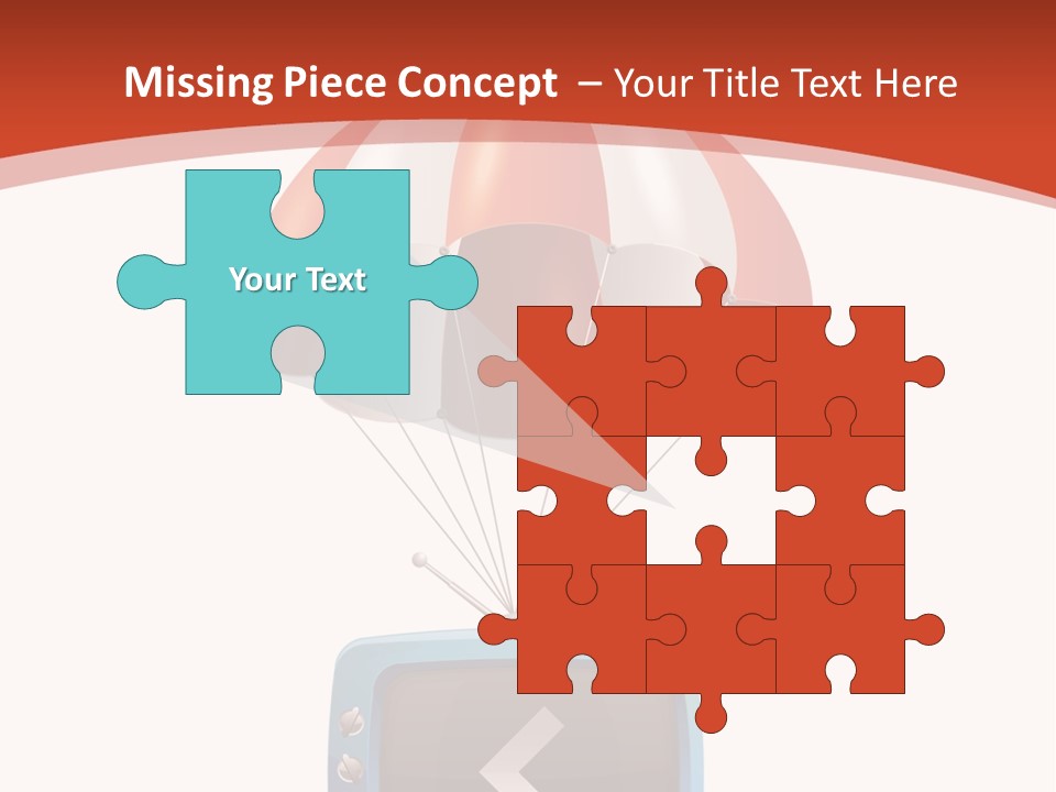 A Television With A Parachute On Top Of It PowerPoint Template