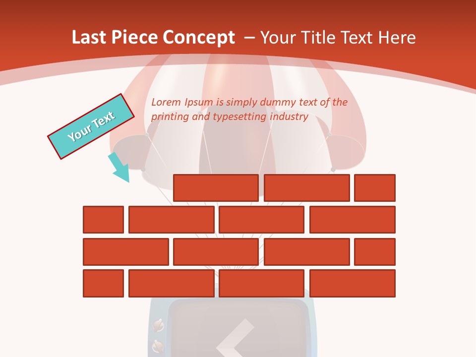 A Television With A Parachute On Top Of It PowerPoint Template