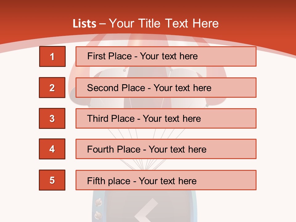 A Television With A Parachute On Top Of It PowerPoint Template