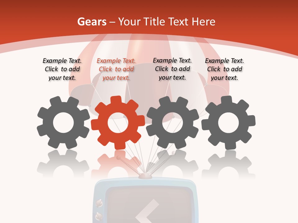 A Television With A Parachute On Top Of It PowerPoint Template