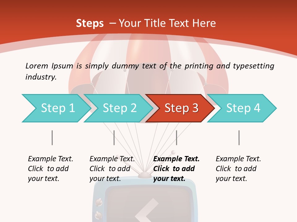 A Television With A Parachute On Top Of It PowerPoint Template