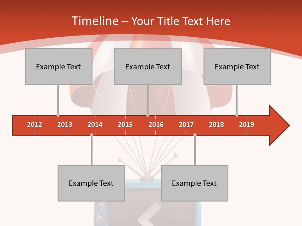 A Television With A Parachute On Top Of It PowerPoint Template