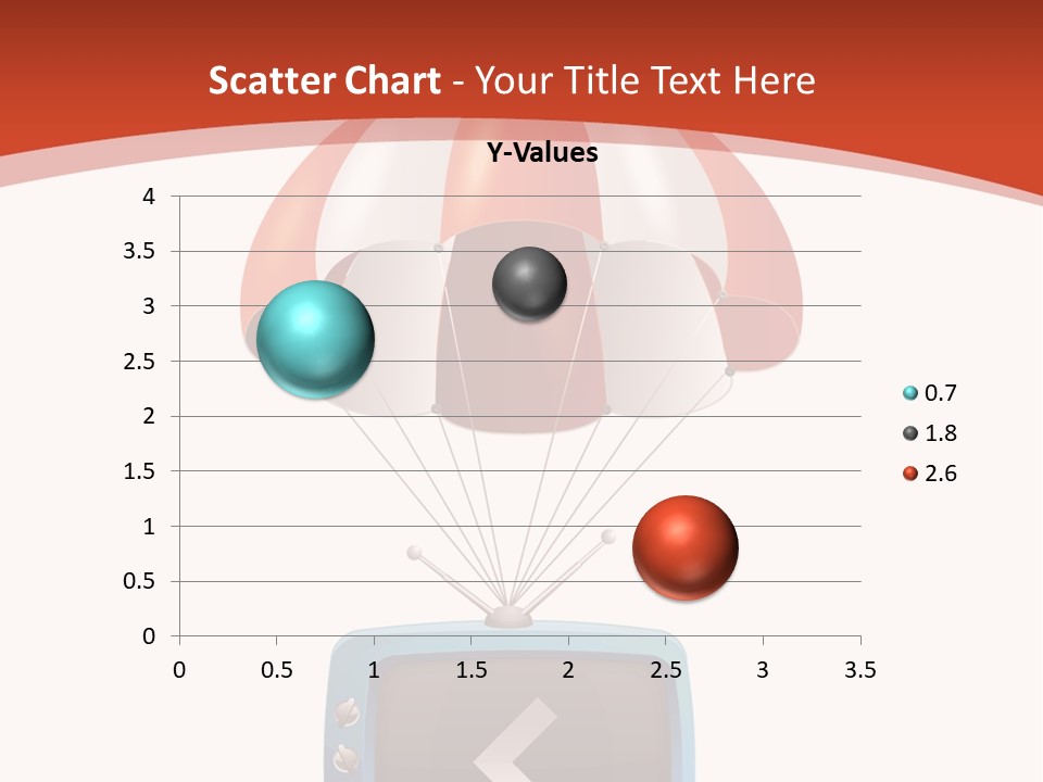 A Television With A Parachute On Top Of It PowerPoint Template
