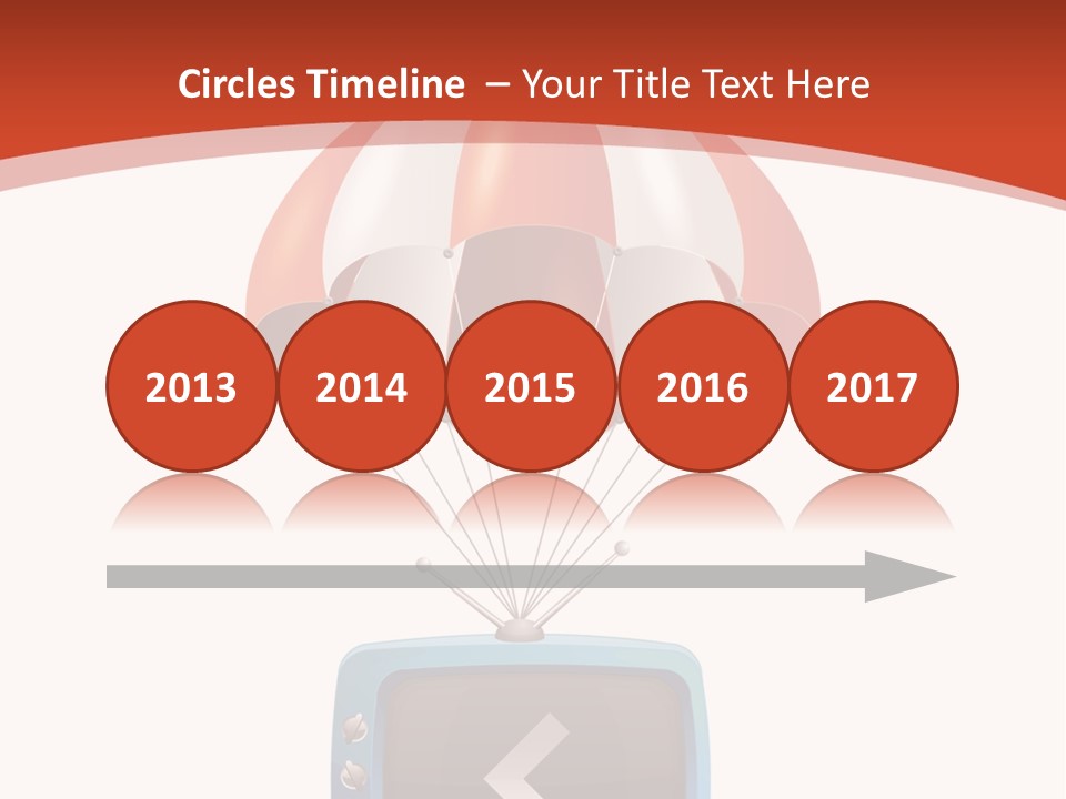 A Television With A Parachute On Top Of It PowerPoint Template