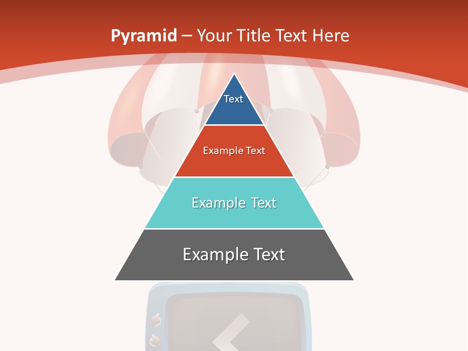 A Television With A Parachute On Top Of It PowerPoint Template