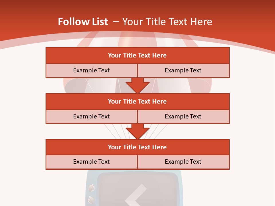 A Television With A Parachute On Top Of It PowerPoint Template