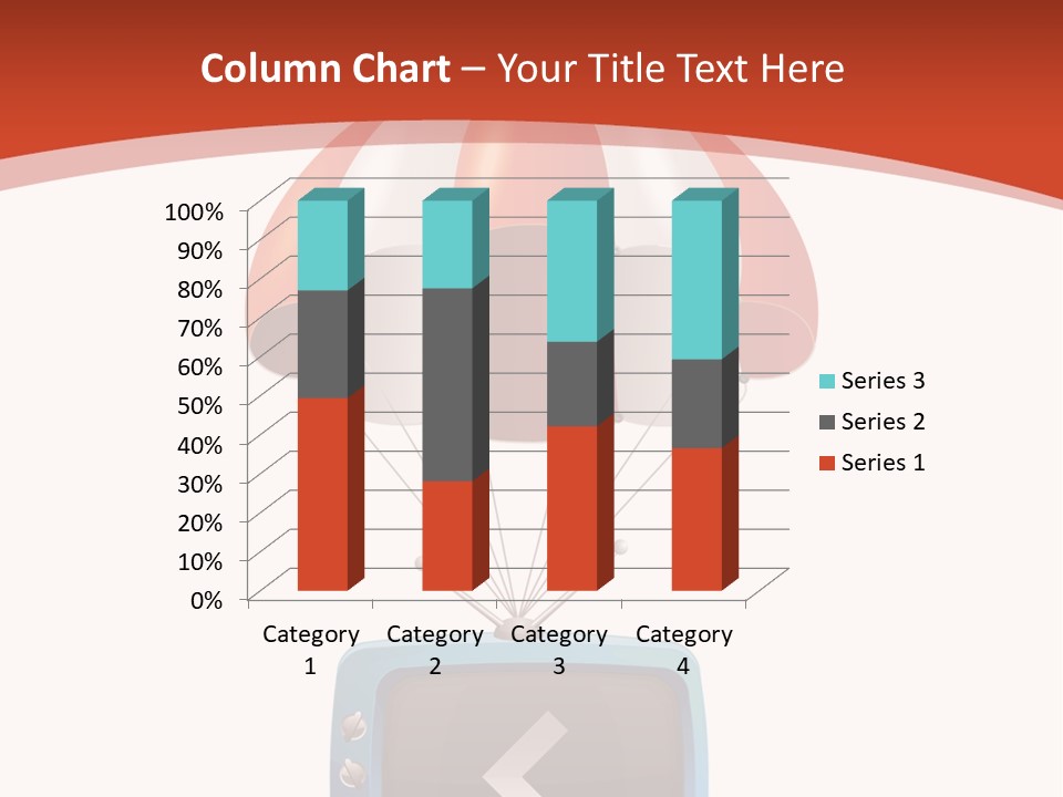 A Television With A Parachute On Top Of It PowerPoint Template